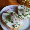 chleba s pomazánkou a klíčky ředkvičky Ředkvička China Rose – semínka na klíčení 20g